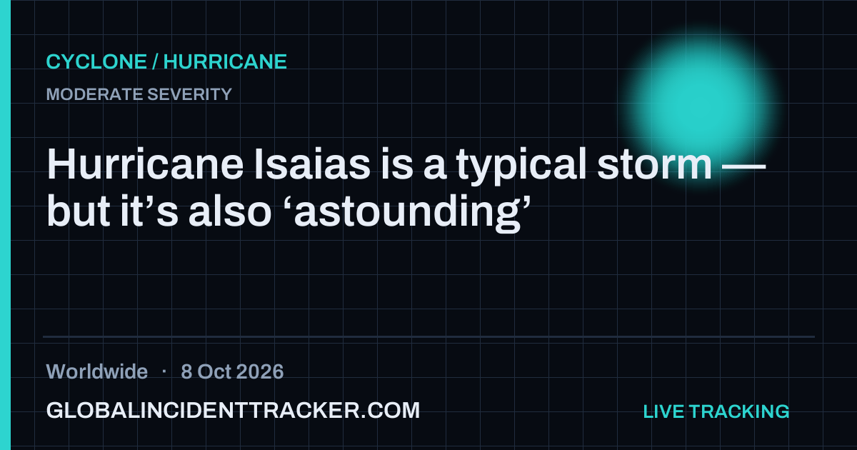 Cyclone / Hurricane incident in worldwide on 8 October 2026 — Global Incident Tracker report card