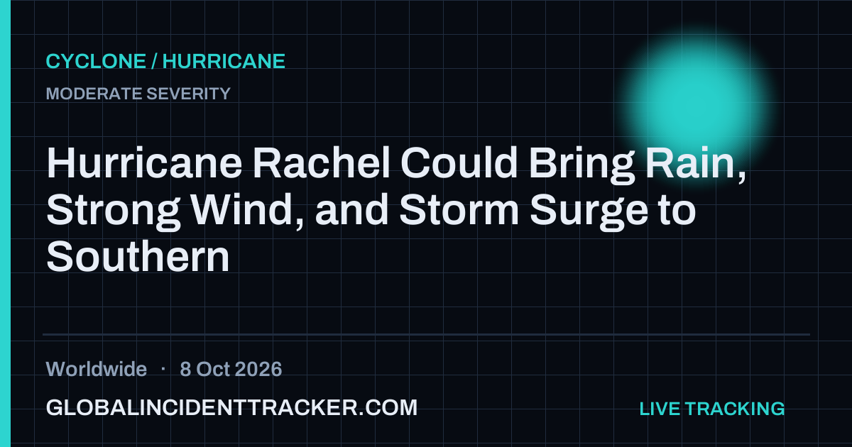 Cyclone / Hurricane incident in worldwide on 8 October 2026 — Global Incident Tracker report card