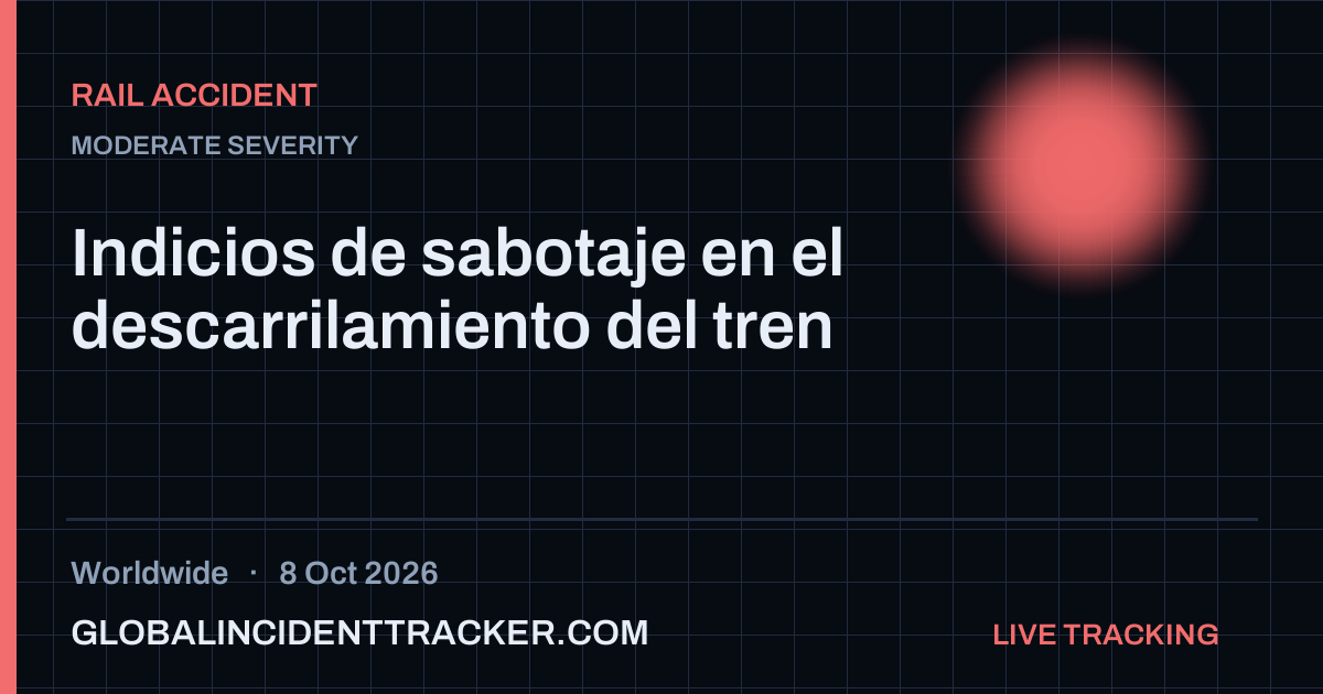 Rail Accident incident in worldwide on 8 October 2026 — Global Incident Tracker report card