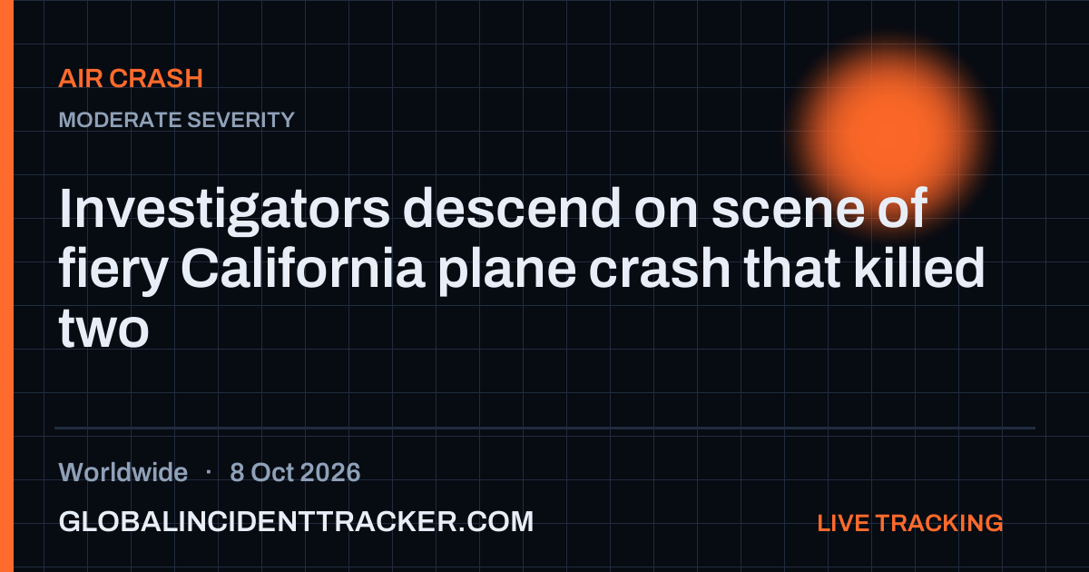 Air Crash incident in worldwide on 8 October 2026 — Global Incident Tracker report card