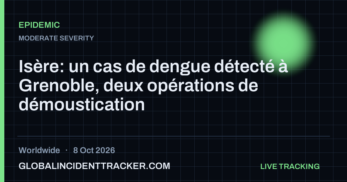 Epidemic incident in worldwide on 8 October 2026 — Global Incident Tracker report card