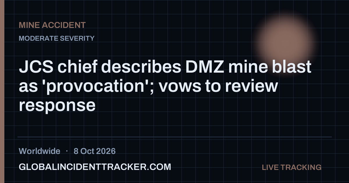 Mine Accident incident in worldwide on 8 October 2026 — Global Incident Tracker report card