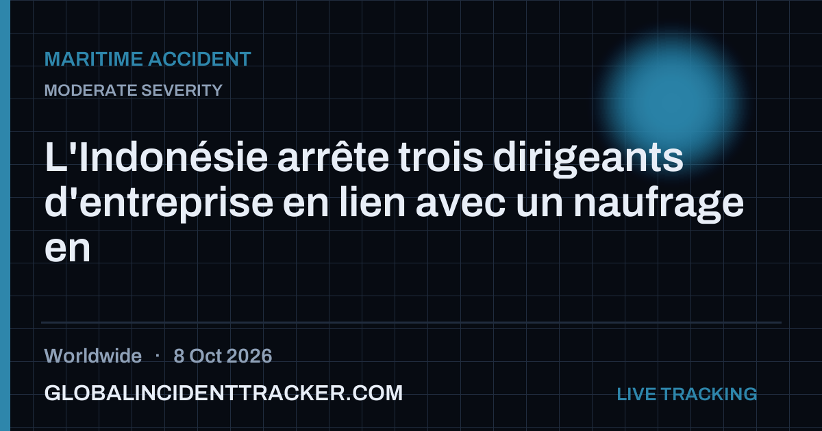 Maritime Accident incident in worldwide on 8 October 2026 — Global Incident Tracker report card