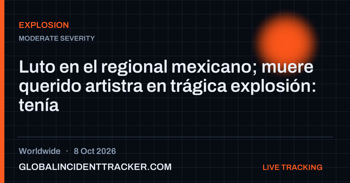 Explosion incident in worldwide on 8 October 2026 — Global Incident Tracker report card