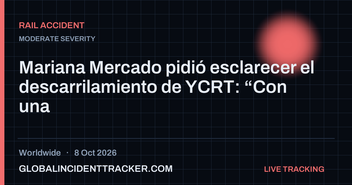 Rail Accident incident in worldwide on 8 October 2026 — Global Incident Tracker report card