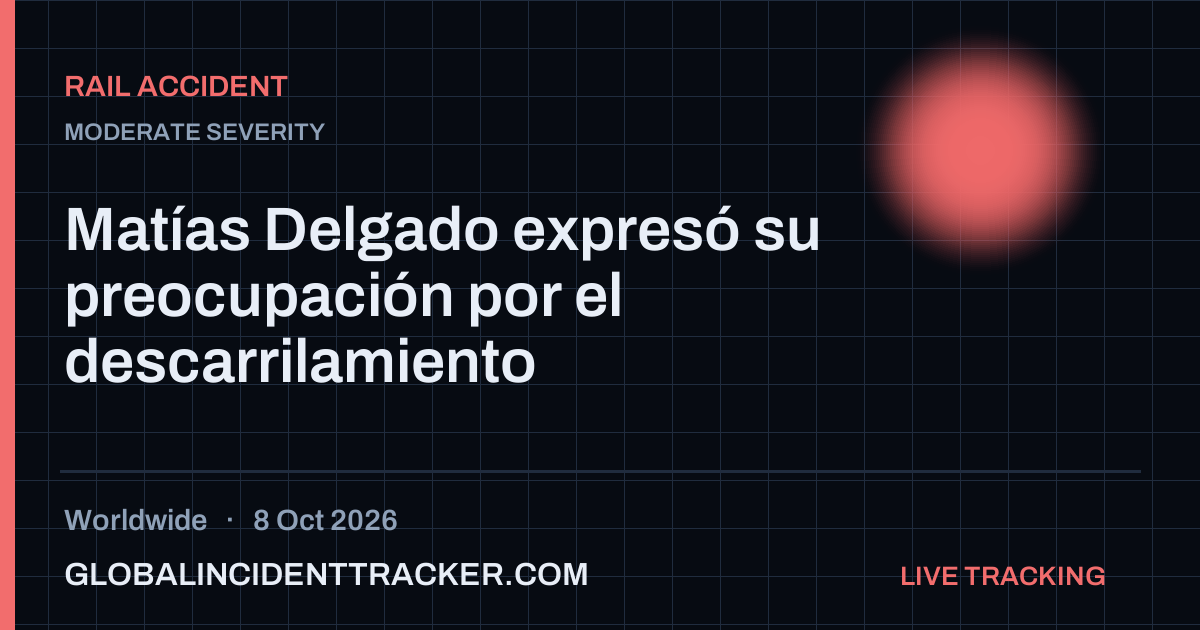 Rail Accident incident in worldwide on 8 October 2026 — Global Incident Tracker report card