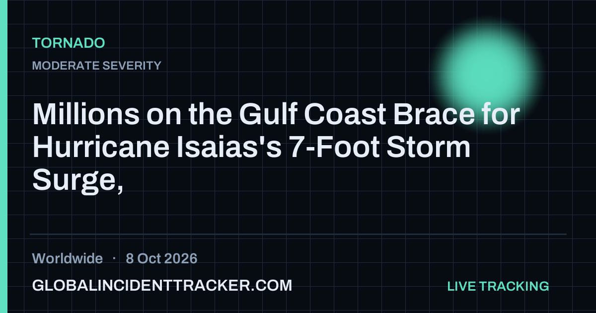 Tornado incident in worldwide on 8 October 2026 — Global Incident Tracker report card
