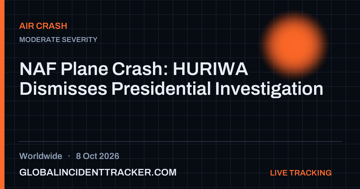 Air Crash incident in worldwide on 8 October 2026 — Global Incident Tracker report card