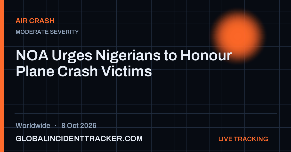 Air Crash incident in worldwide on 8 October 2026 — Global Incident Tracker report card