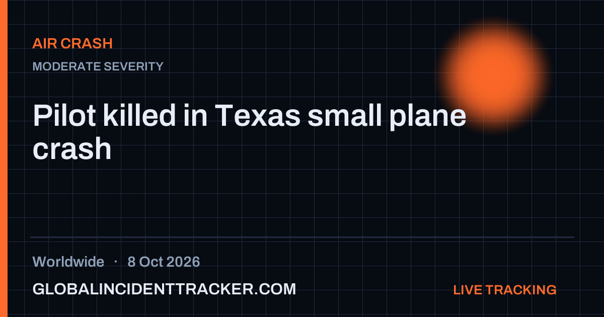 Air Crash incident in worldwide on 8 October 2026 — Global Incident Tracker report card