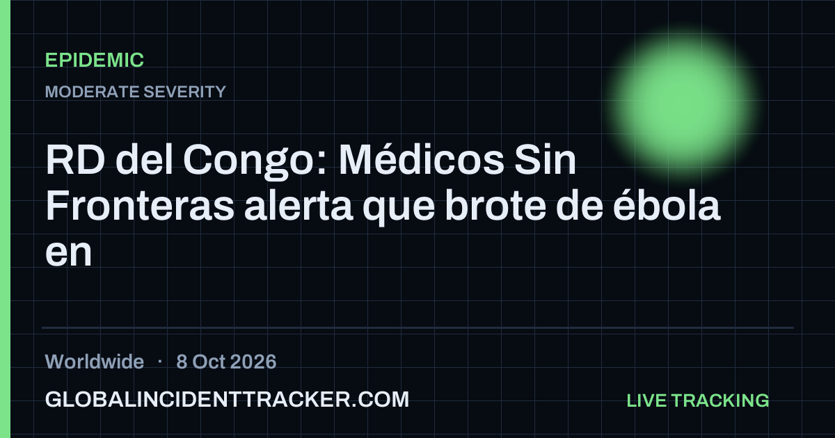 Epidemic incident in worldwide on 8 October 2026 — Global Incident Tracker report card