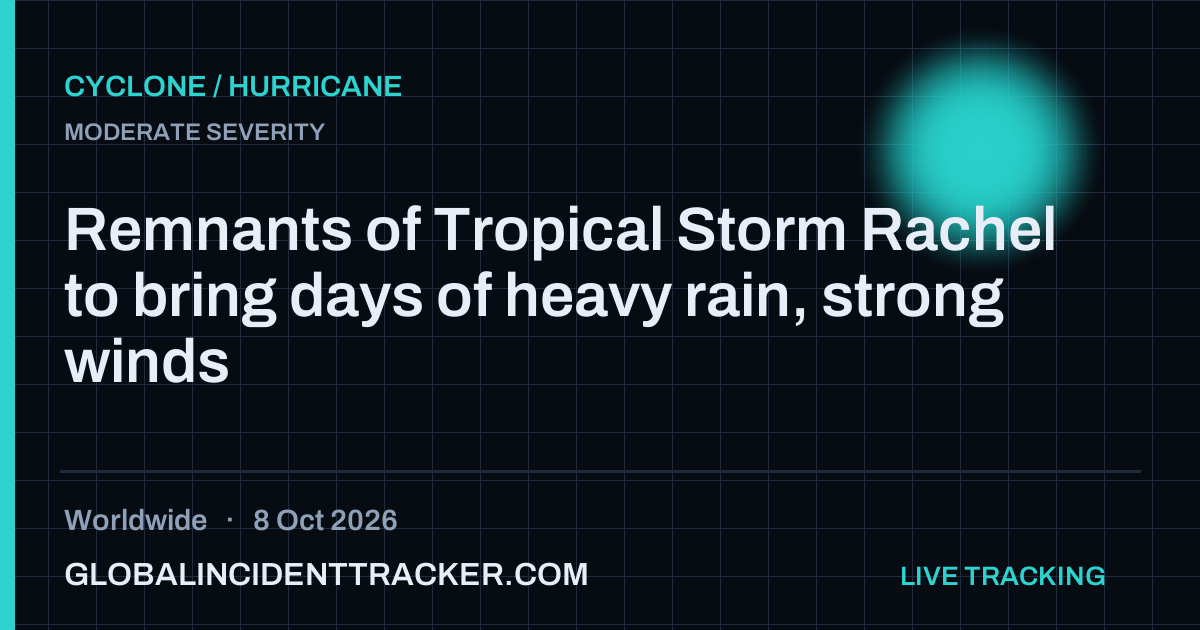 Cyclone / Hurricane incident in worldwide on 8 October 2026 — Global Incident Tracker report card