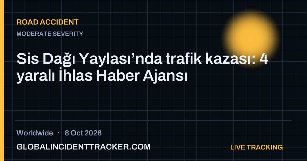 Road Accident incident in worldwide on 8 October 2026 — Global Incident Tracker report card