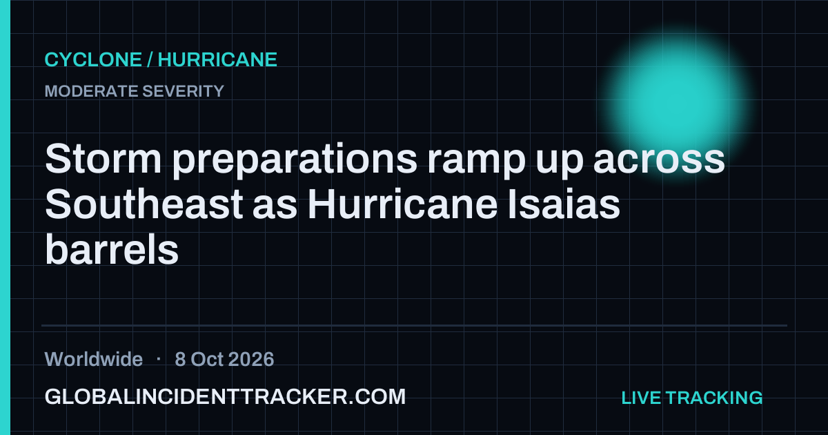 Cyclone / Hurricane incident in worldwide on 8 October 2026 — Global Incident Tracker report card
