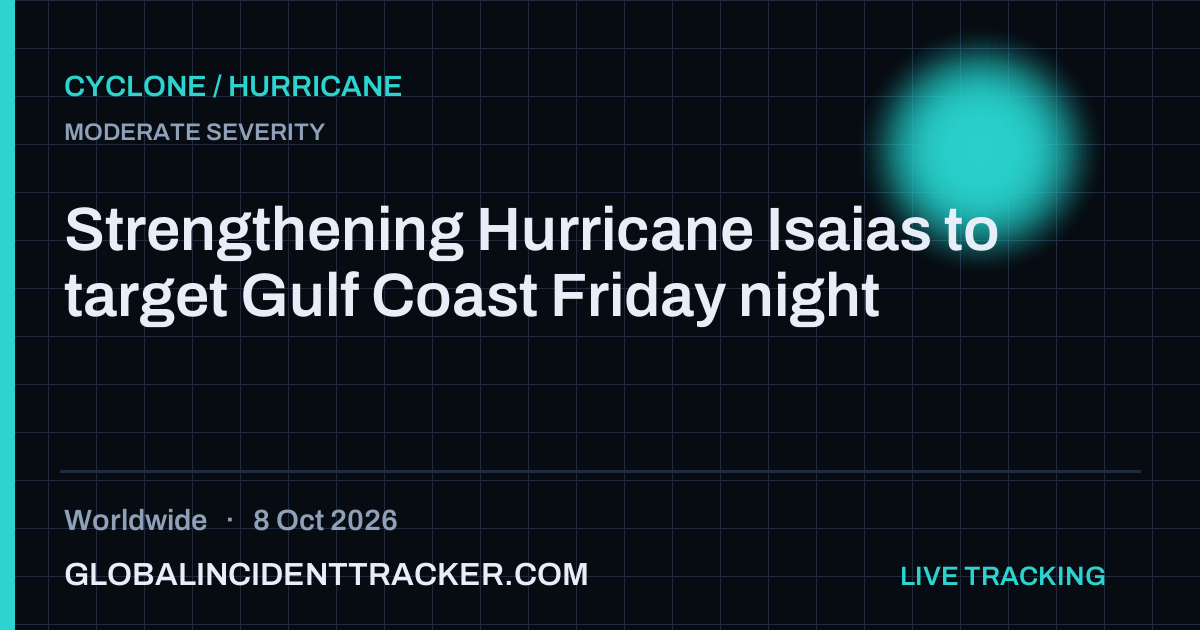 Cyclone / Hurricane incident in worldwide on 8 October 2026 — Global Incident Tracker report card