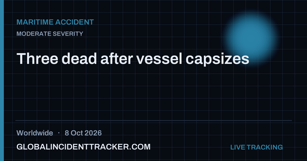 Maritime Accident incident in worldwide on 8 October 2026 — Global Incident Tracker report card