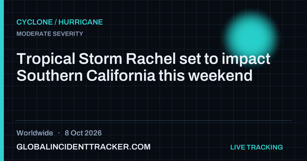 Cyclone / Hurricane incident in worldwide on 8 October 2026 — Global Incident Tracker report card