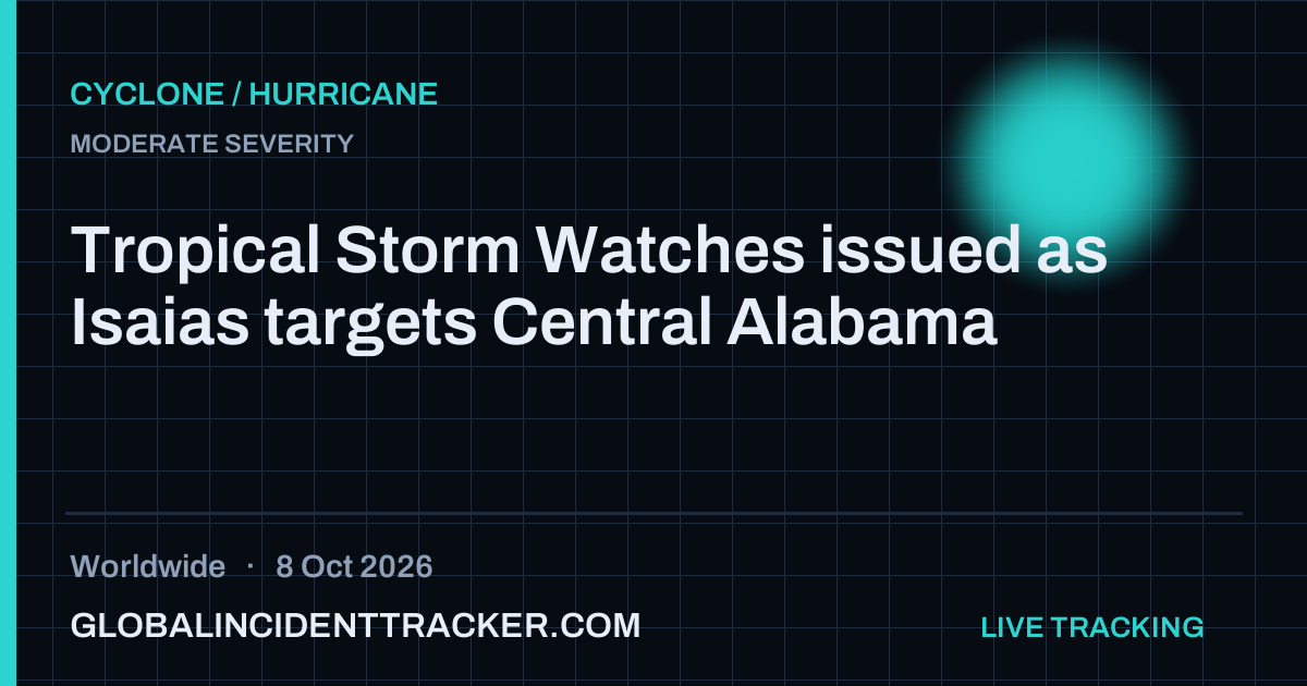 Cyclone / Hurricane incident in worldwide on 8 October 2026 — Global Incident Tracker report card