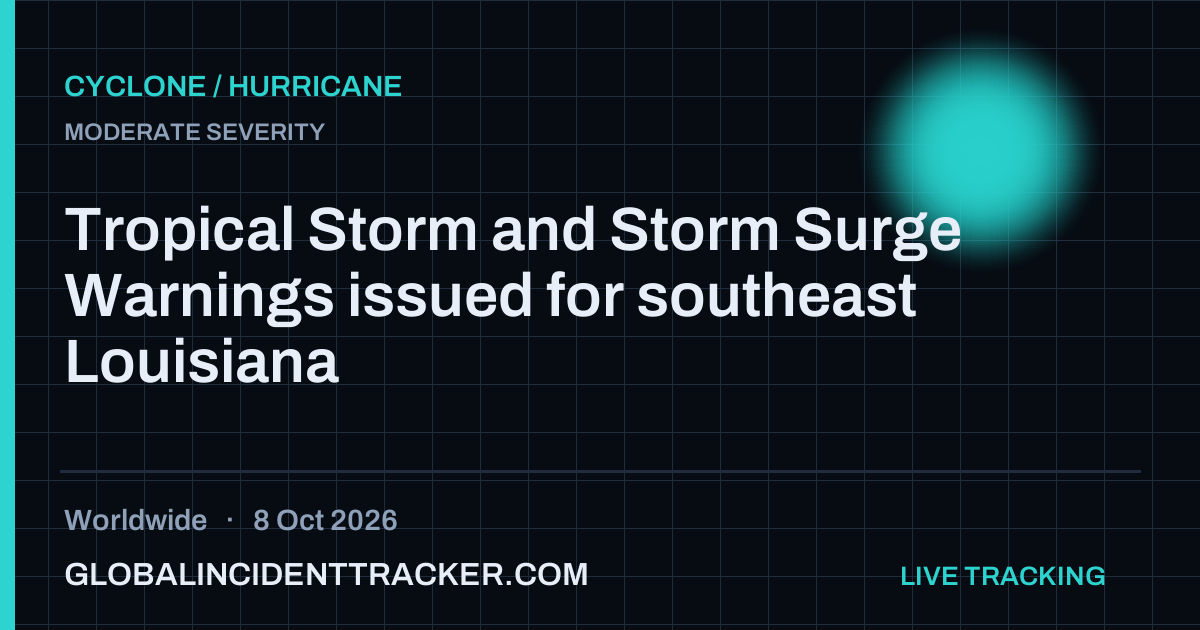Cyclone / Hurricane incident in worldwide on 8 October 2026 — Global Incident Tracker report card