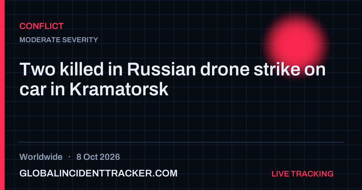 Conflict incident in worldwide on 8 October 2026 — Global Incident Tracker report card