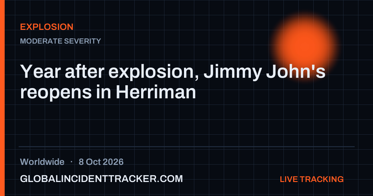 Explosion incident in worldwide on 8 October 2026 — Global Incident Tracker report card