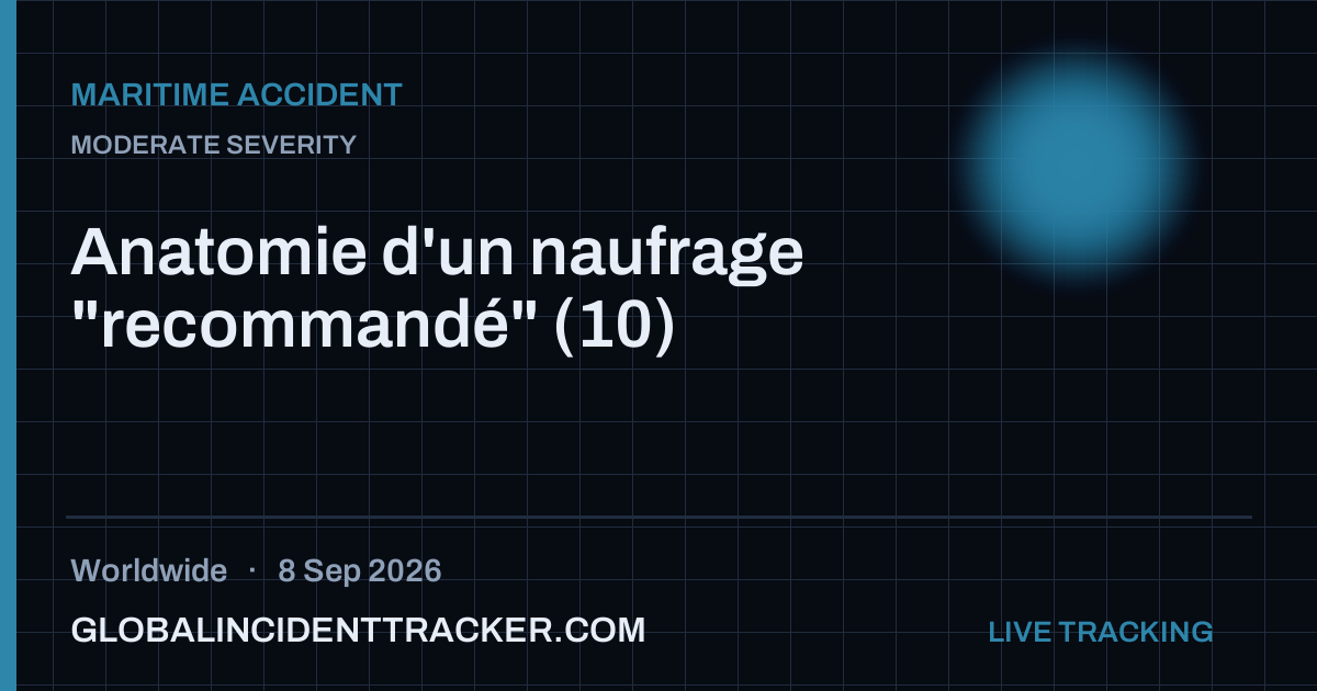 Maritime Accident incident in worldwide on 8 September 2026 — Global Incident Tracker report card
