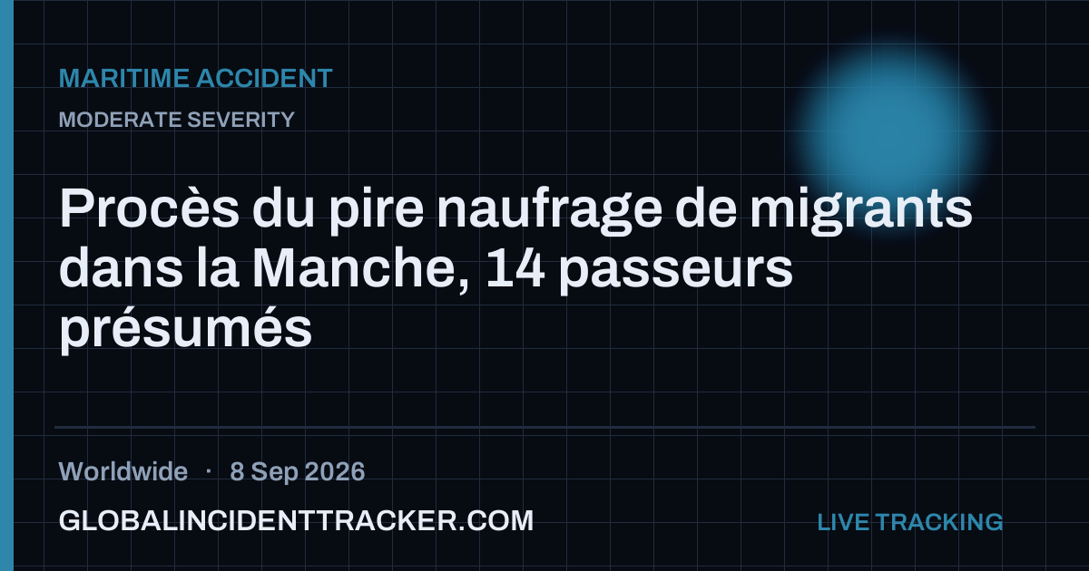 Maritime Accident incident in worldwide on 8 September 2026 — Global Incident Tracker report card