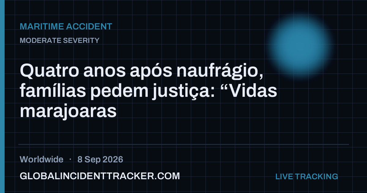 Maritime Accident incident in worldwide on 8 September 2026 — Global Incident Tracker report card