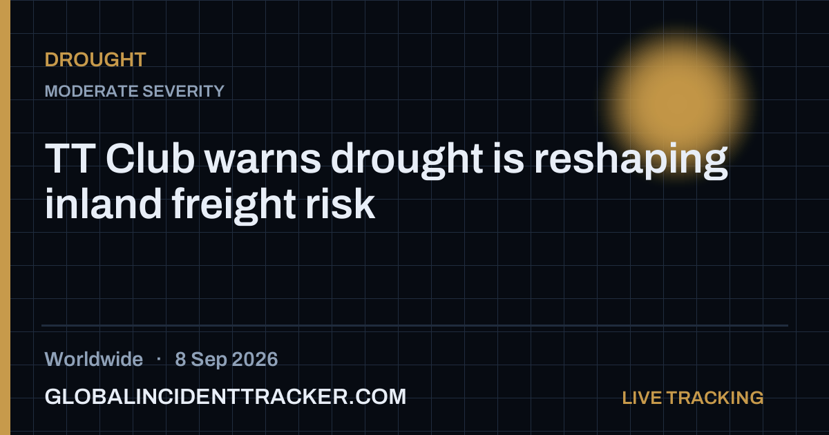 Drought incident in worldwide on 8 September 2026 — Global Incident Tracker report card