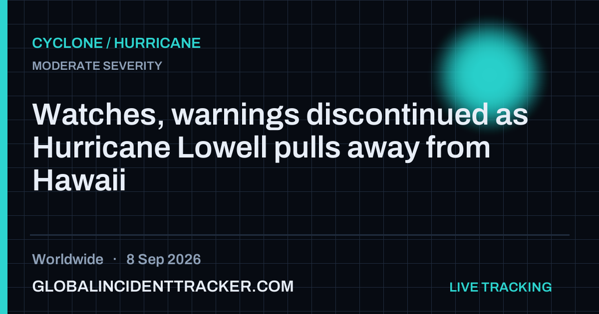Cyclone / Hurricane incident in worldwide on 8 September 2026 — Global Incident Tracker report card