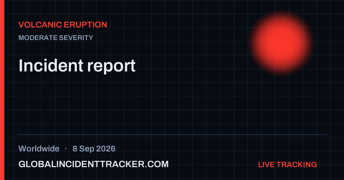 Volcanic Eruption incident in worldwide on 8 September 2026 — Global Incident Tracker report card