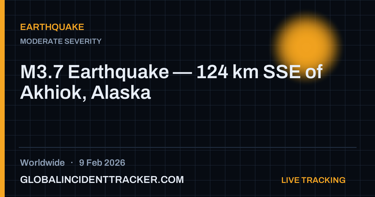Earthquake incident in worldwide on 9 February 2026 — Global Incident Tracker report card
