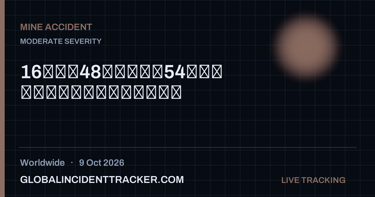 Mine Accident incident in worldwide on 9 October 2026 — Global Incident Tracker report card