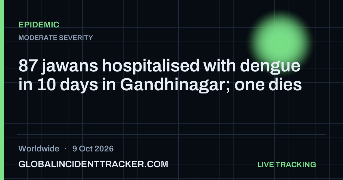 Epidemic incident in worldwide on 9 October 2026 — Global Incident Tracker report card