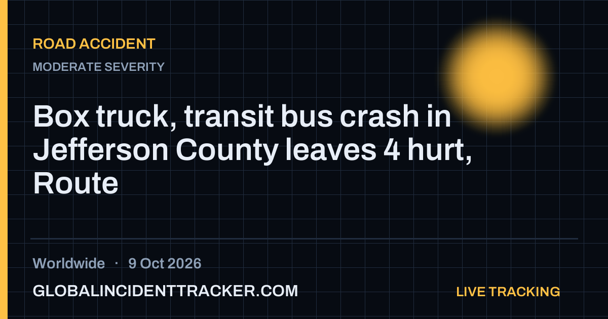 Road Accident incident in worldwide on 9 October 2026 — Global Incident Tracker report card