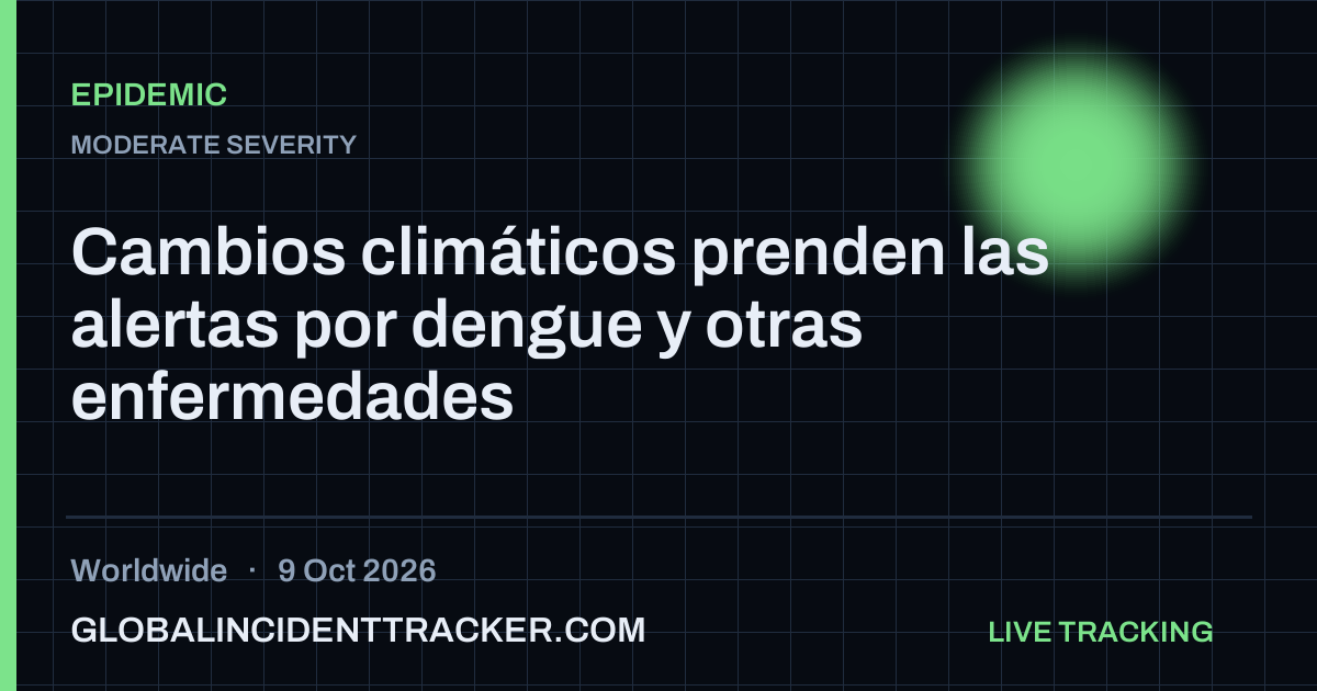 Epidemic incident in worldwide on 9 October 2026 — Global Incident Tracker report card