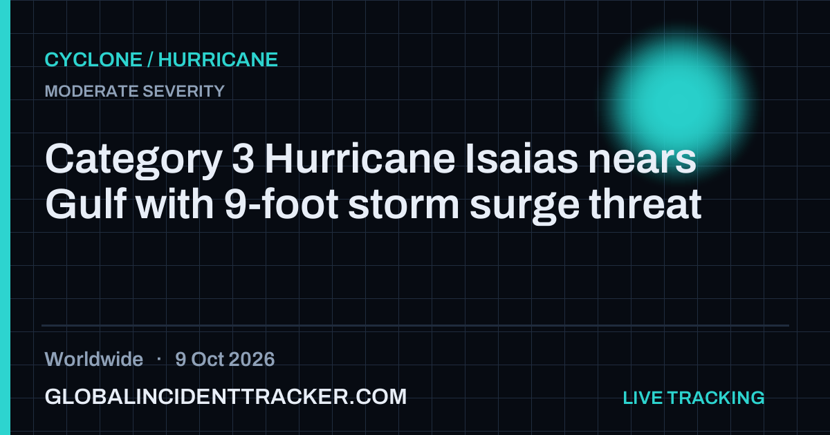 Cyclone / Hurricane incident in worldwide on 9 October 2026 — Global Incident Tracker report card