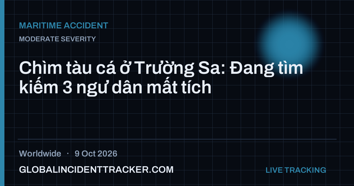 Maritime Accident incident in worldwide on 9 October 2026 — Global Incident Tracker report card
