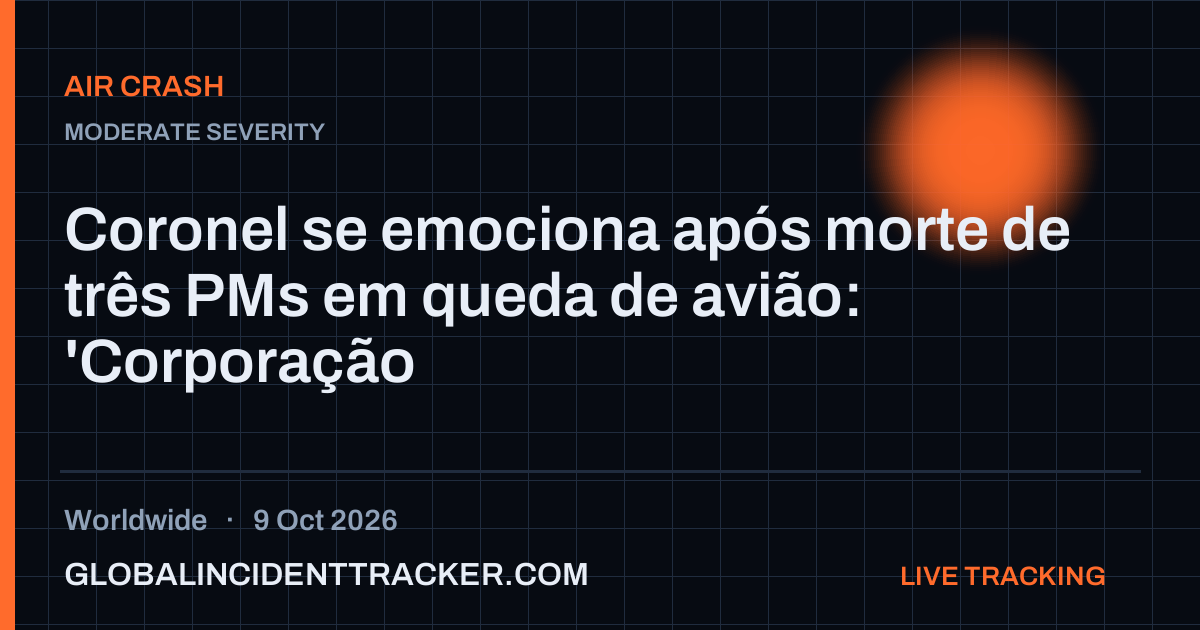 Air Crash incident in worldwide on 9 October 2026 — Global Incident Tracker report card
