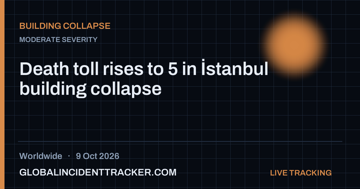 Building Collapse incident in worldwide on 9 October 2026 — Global Incident Tracker report card