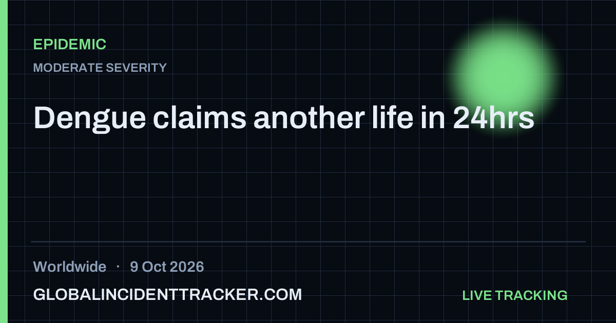 Epidemic incident in worldwide on 9 October 2026 — Global Incident Tracker report card