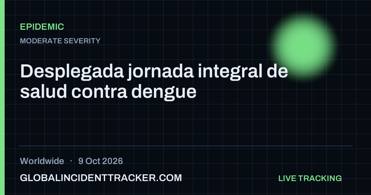 Epidemic incident in worldwide on 9 October 2026 — Global Incident Tracker report card