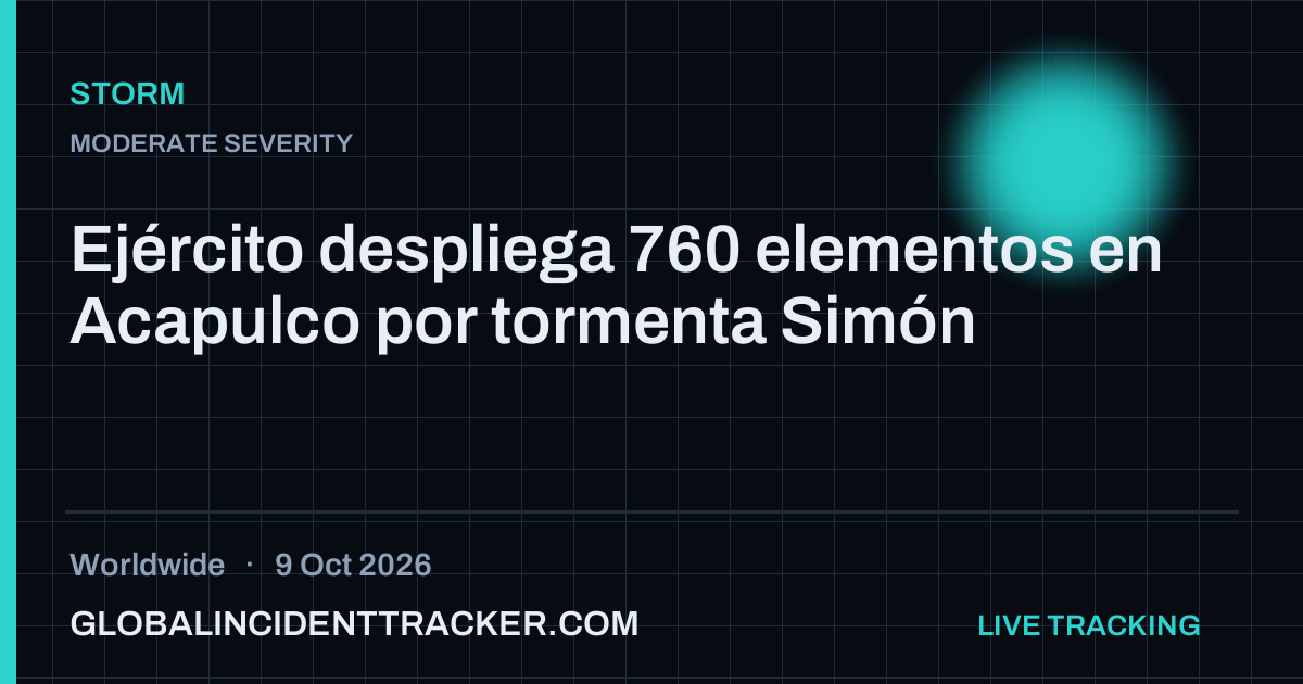 Storm incident in worldwide on 9 October 2026 — Global Incident Tracker report card
