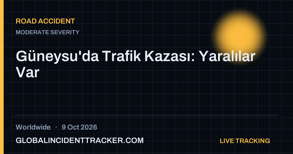 Road Accident incident in worldwide on 9 October 2026 — Global Incident Tracker report card