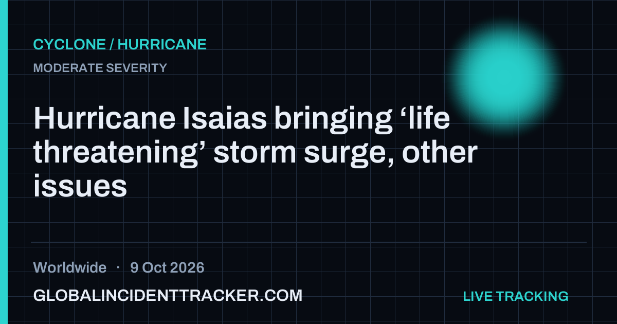 Cyclone / Hurricane incident in worldwide on 9 October 2026 — Global Incident Tracker report card