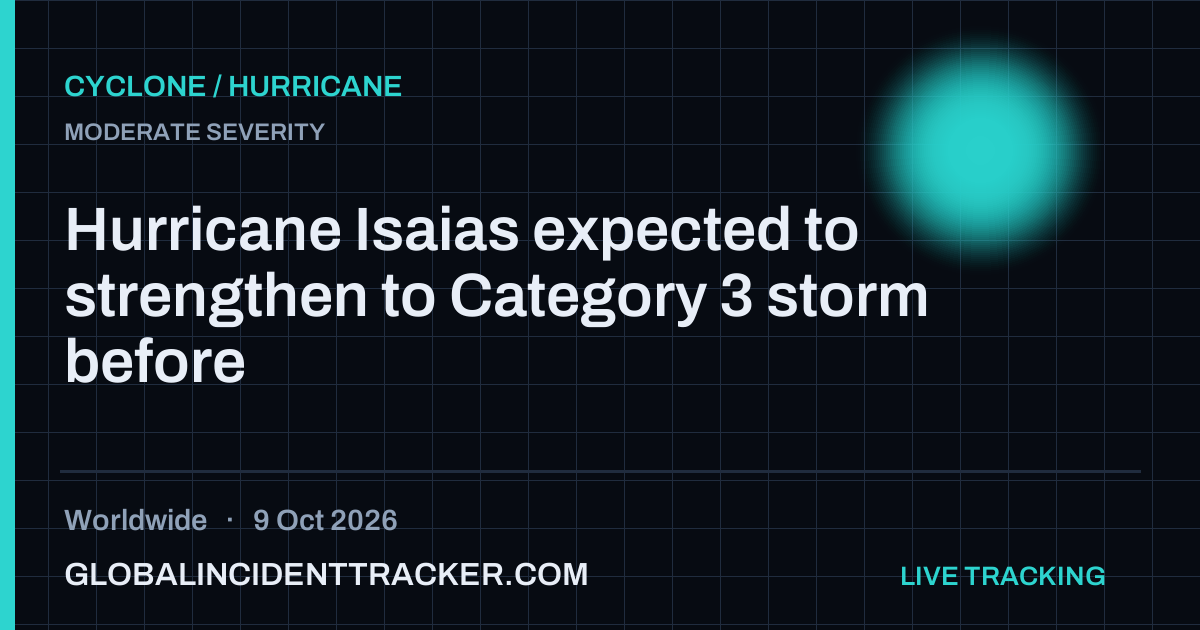 Cyclone / Hurricane incident in worldwide on 9 October 2026 — Global Incident Tracker report card