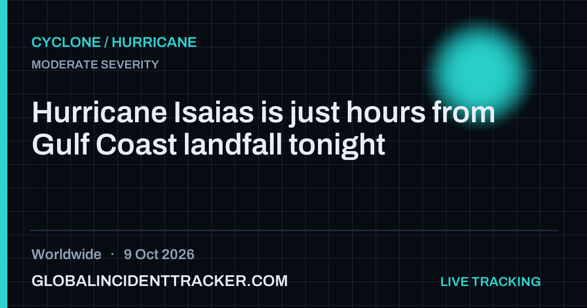 Cyclone / Hurricane incident in worldwide on 9 October 2026 — Global Incident Tracker report card