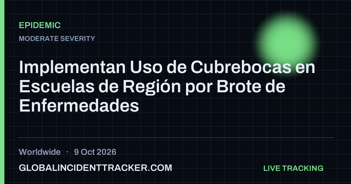 Epidemic incident in worldwide on 9 October 2026 — Global Incident Tracker report card
