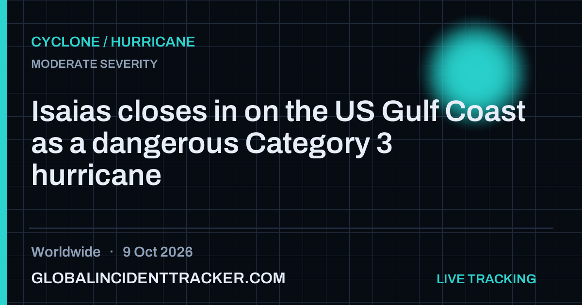Cyclone / Hurricane incident in worldwide on 9 October 2026 — Global Incident Tracker report card