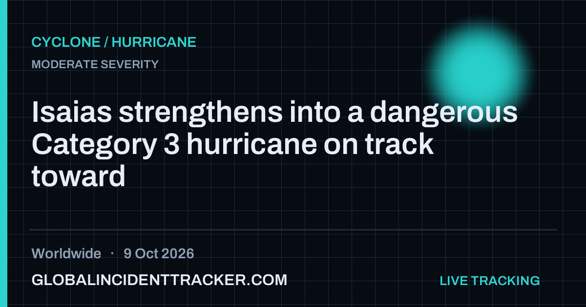 Cyclone / Hurricane incident in worldwide on 9 October 2026 — Global Incident Tracker report card